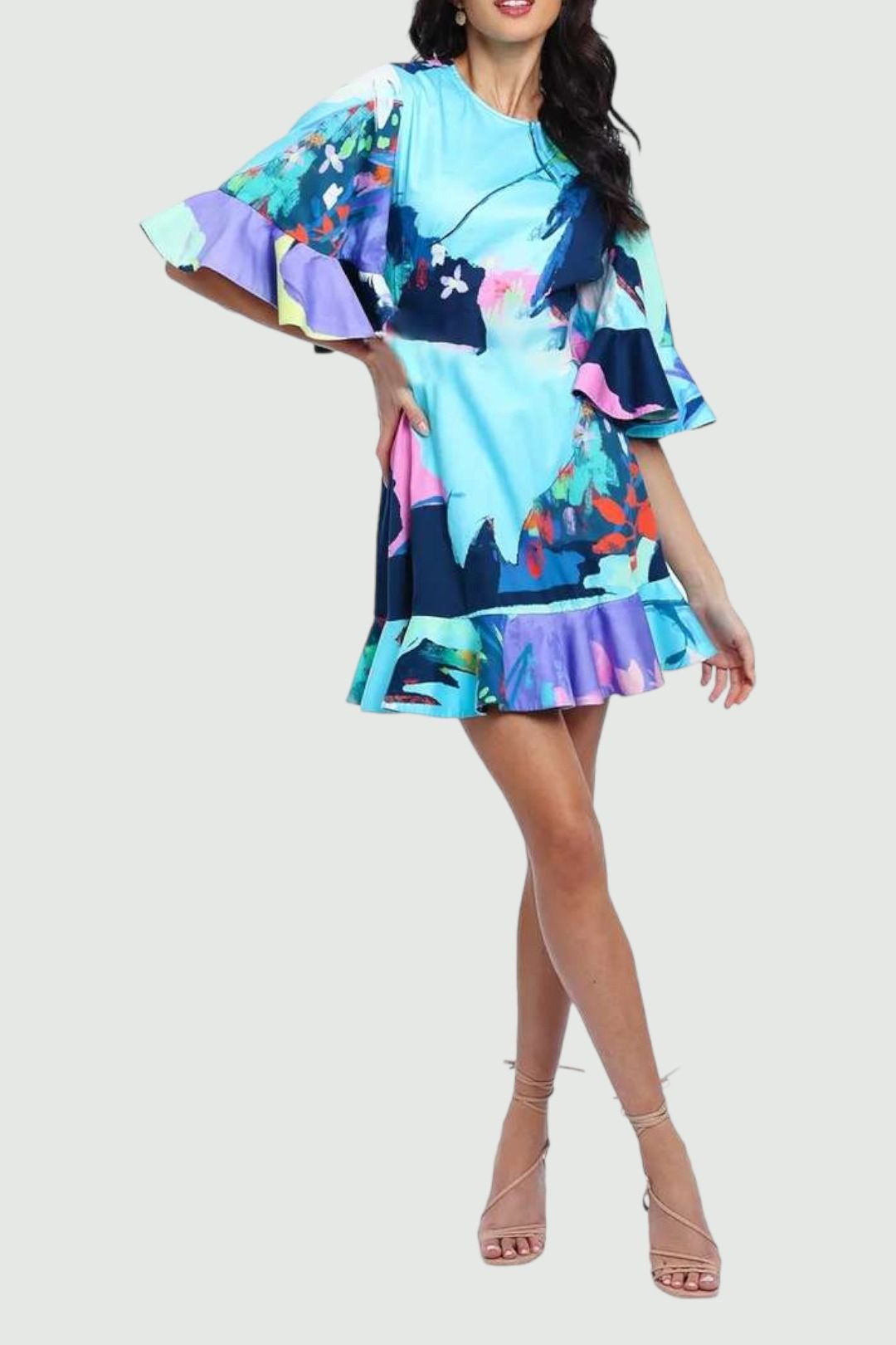 LEO LIN Illusory Mini Dress