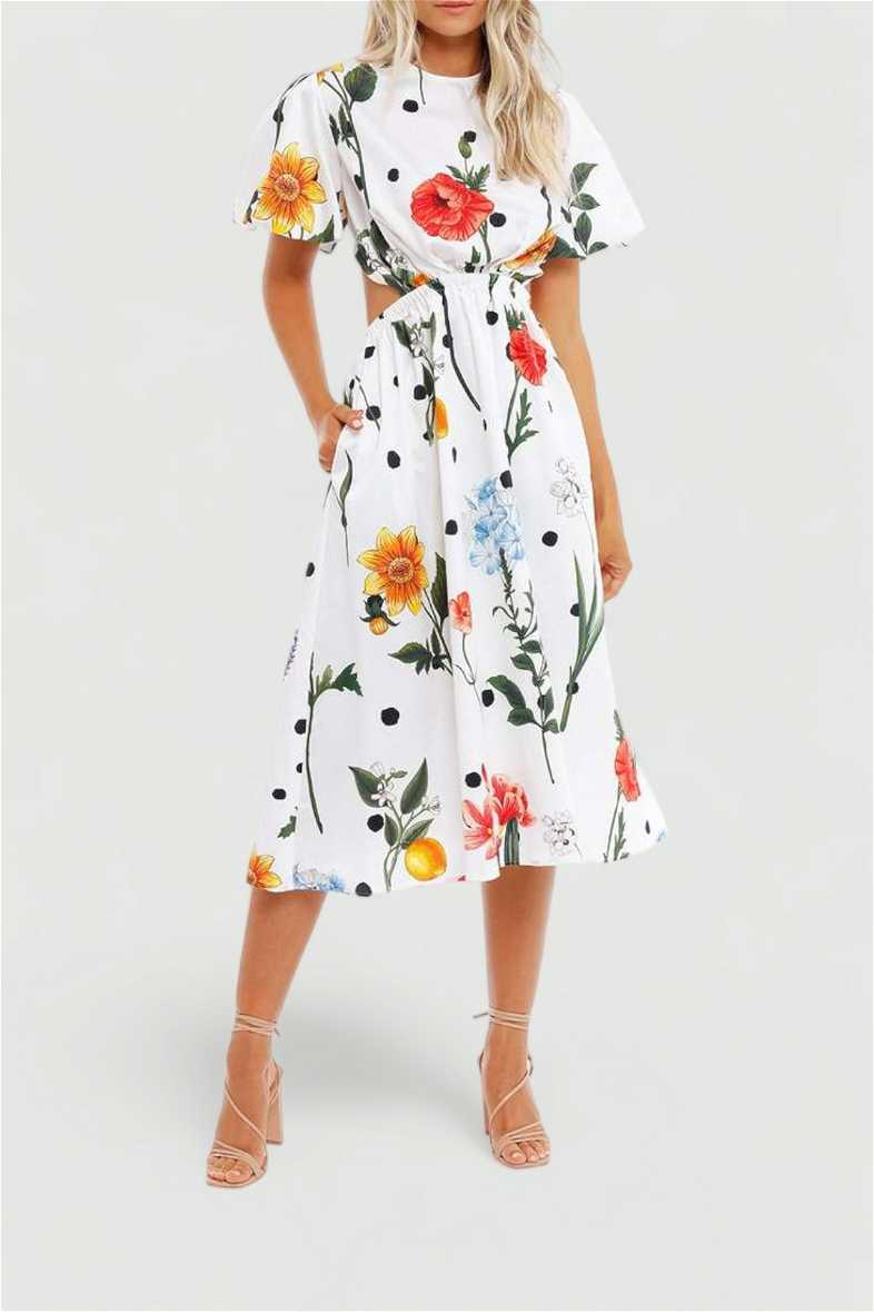 Hire La Flor Dress in Multi | LEO LIN | GlamCorner
