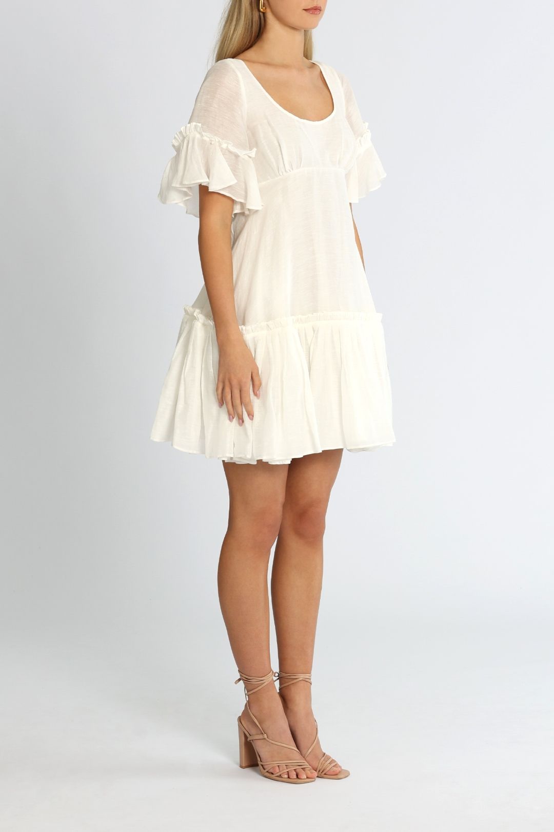 Leo Lin Luminous Mini Dress White Mini