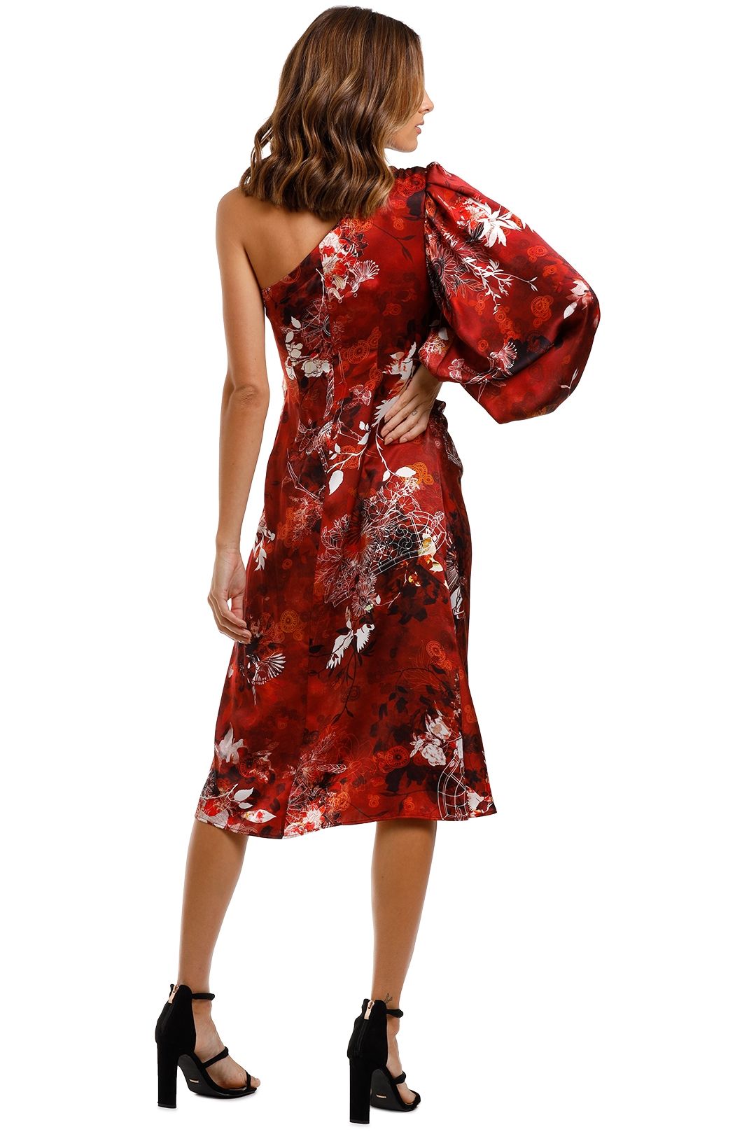 strapless open back dress Galaxy Pearl Red Dress SE21249 main image 1