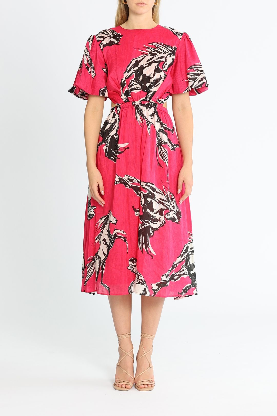 CUT OUT SHOULDER JERSEY DRESS FOR THE LOVE OF LEO