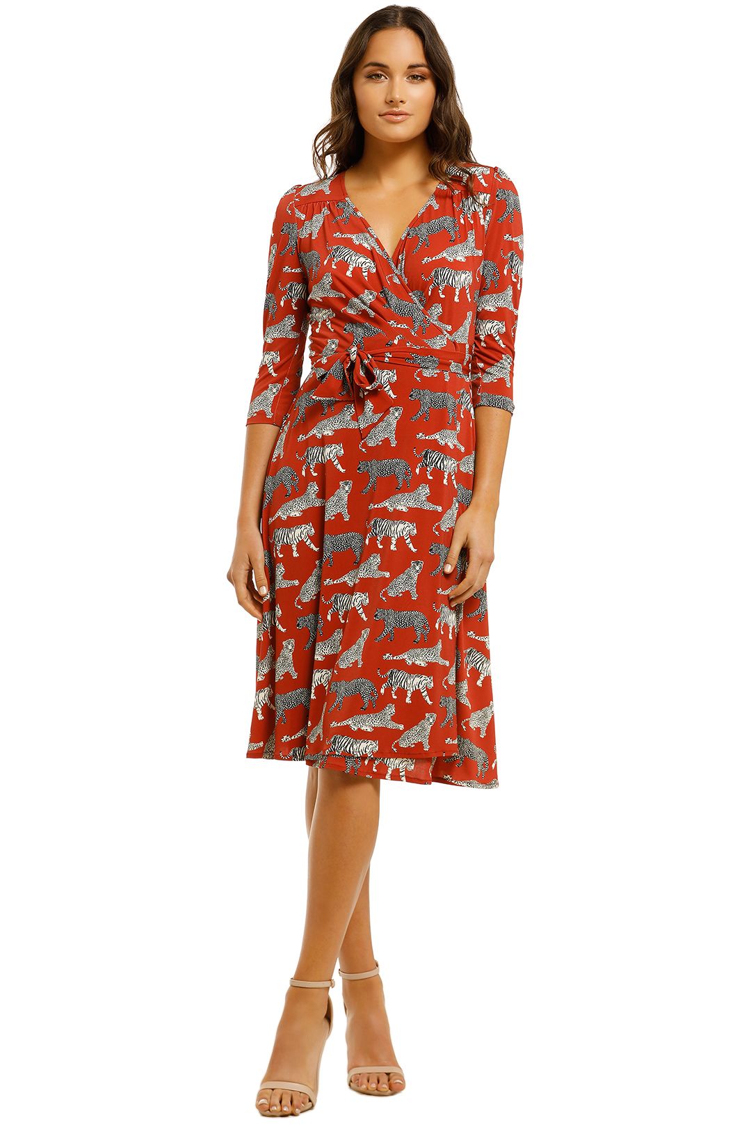 Big Cats Dress Print Jersey by Leona Edmiston for Hire GlamCorner