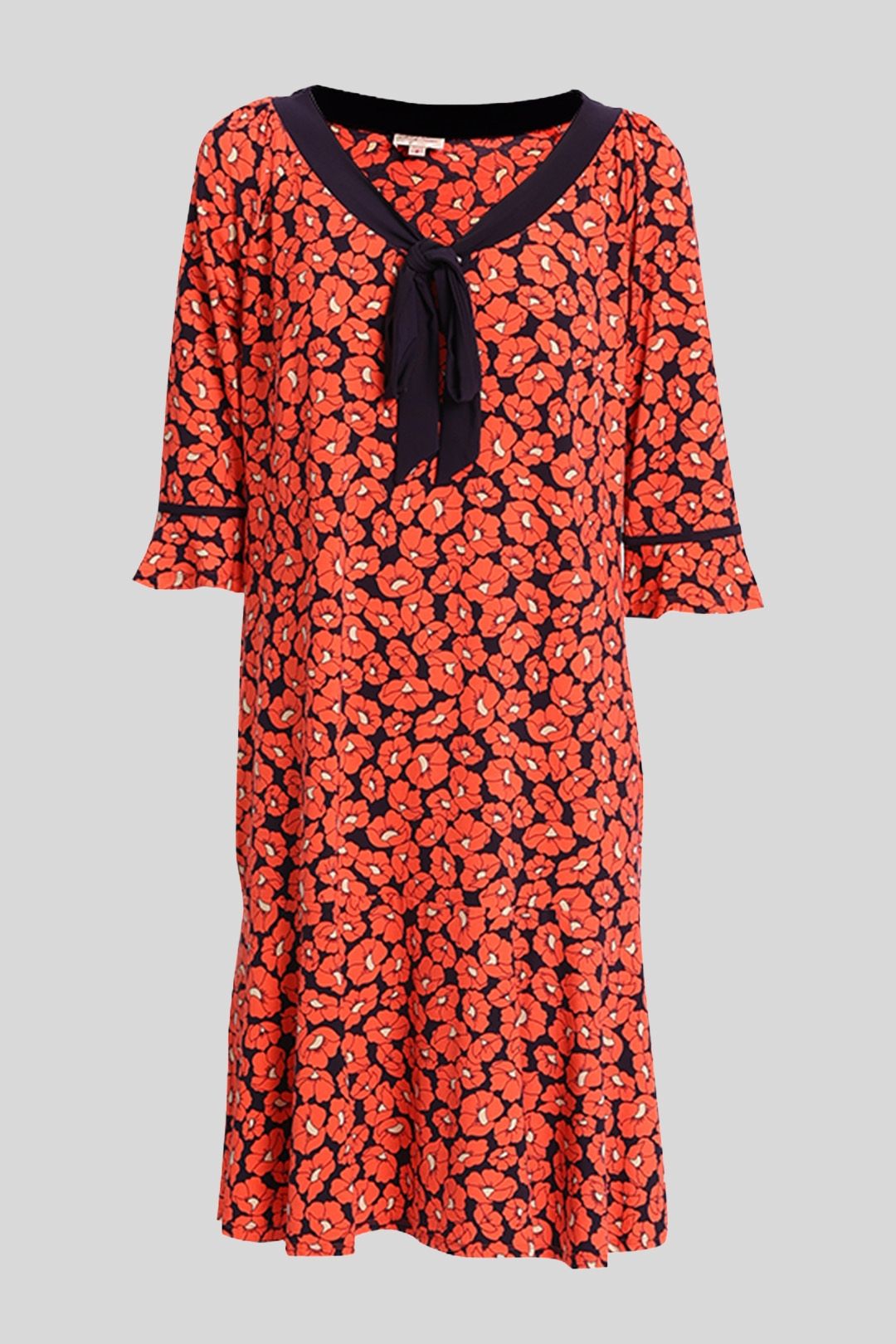 Leona Edmiston - Floral Red Pattern Shift Dress