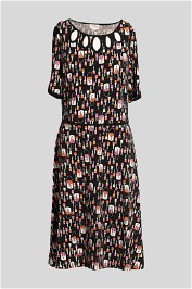 Leona Edmiston - Keyhole Black Paint Dress