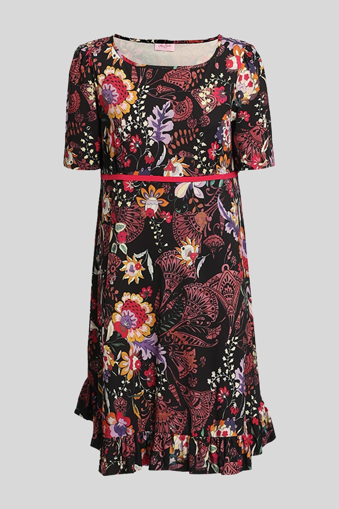 Buy Ruffle Floral Midi Shift Dress Leona Edmiston GlamCorner