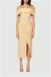 Manning Cartell Level Best Off the Shoulder Dress in Almond