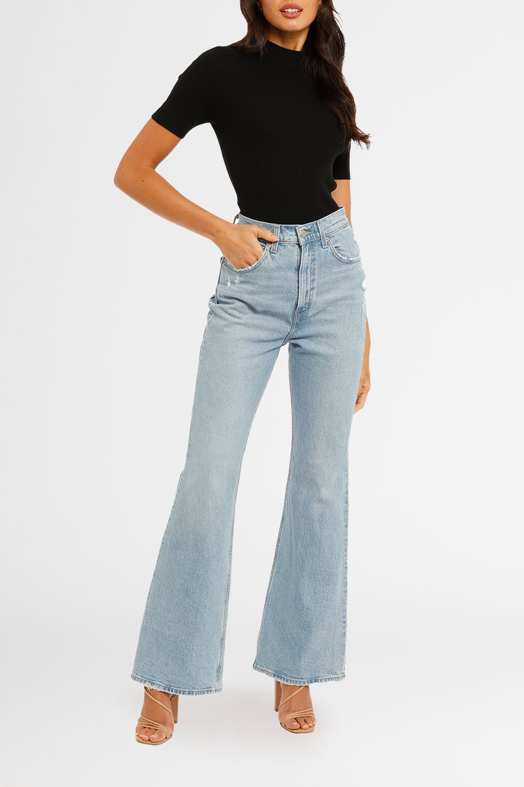 Levi high waisted bell bottom cheap jeans