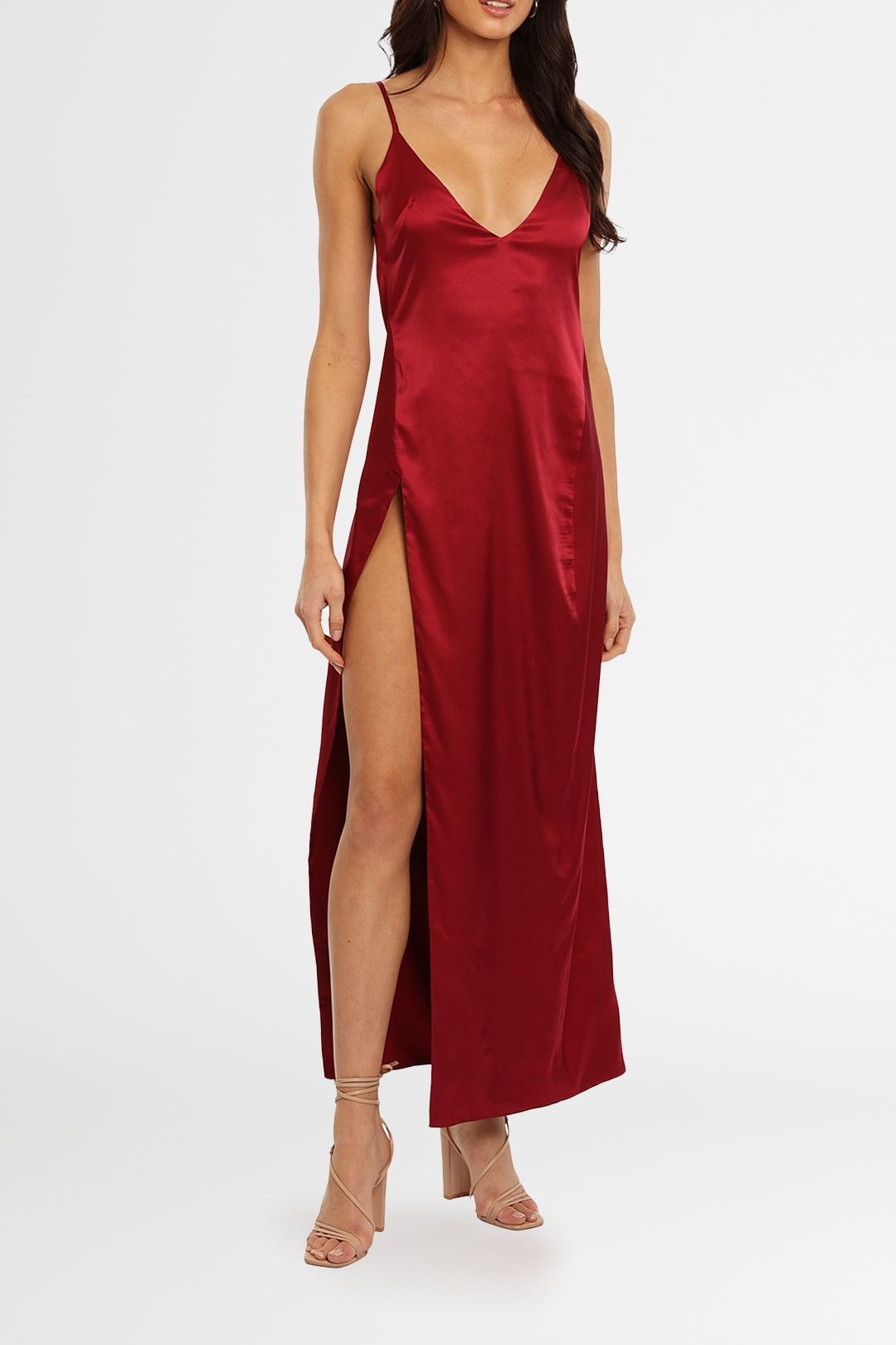 Lexi Akasa Dress Wine maxi