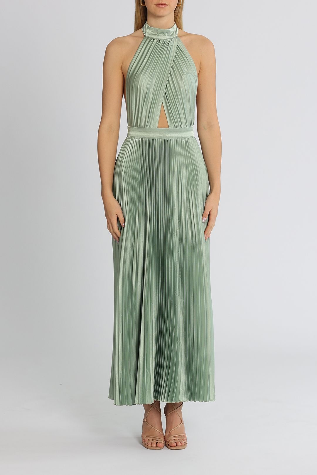 green emerald velvet dress Bright Green Gala Gown main image 1