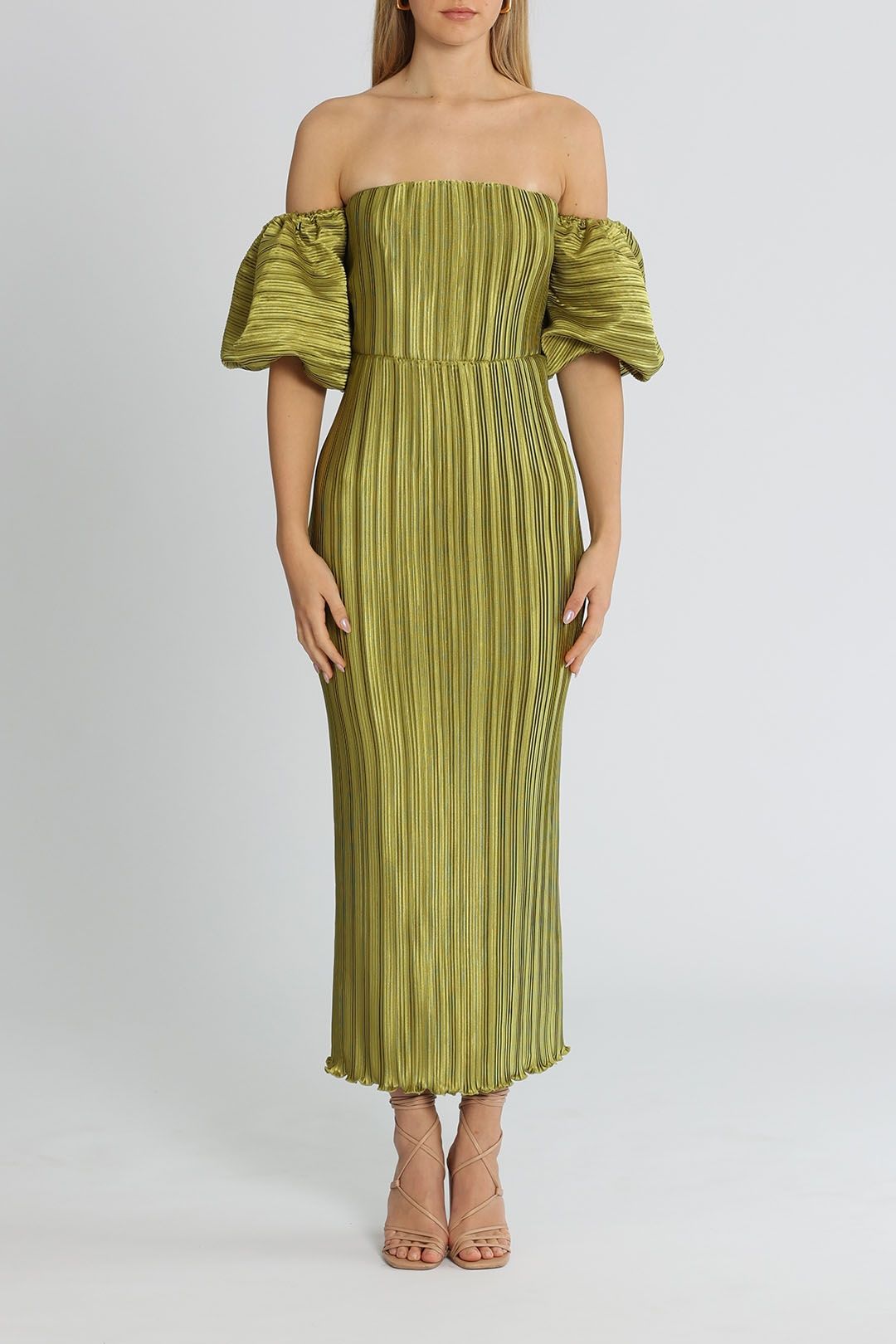 chinese dress ladies Square-Neck Bodycon Maxi Dress Lounge Dresses S / Khaki main image 0