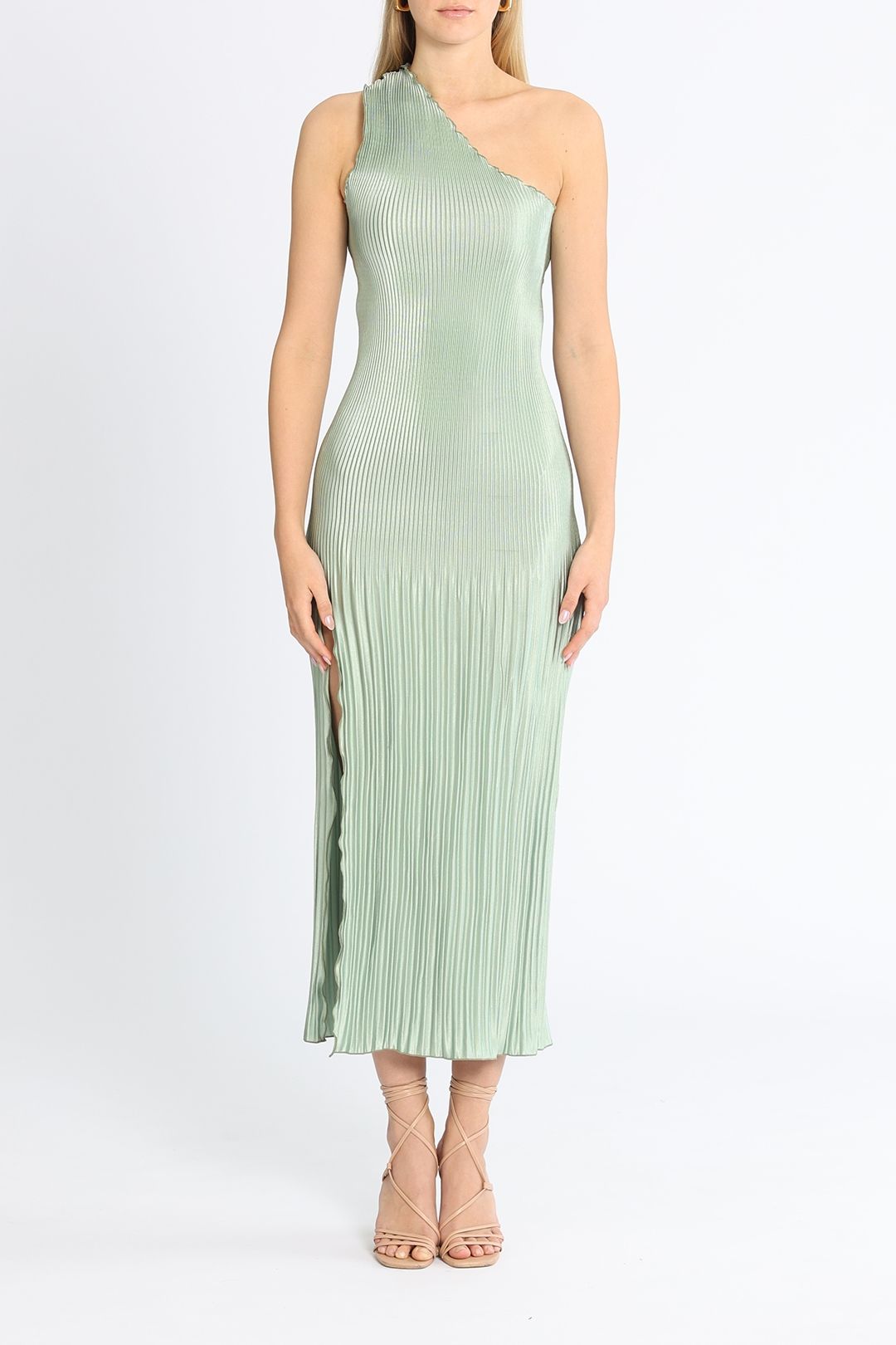 slim fit dress slacks Cinema Gown - Verde – L'IDÉE main image 1