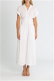 LMND Playa Short Sleeve Dress White