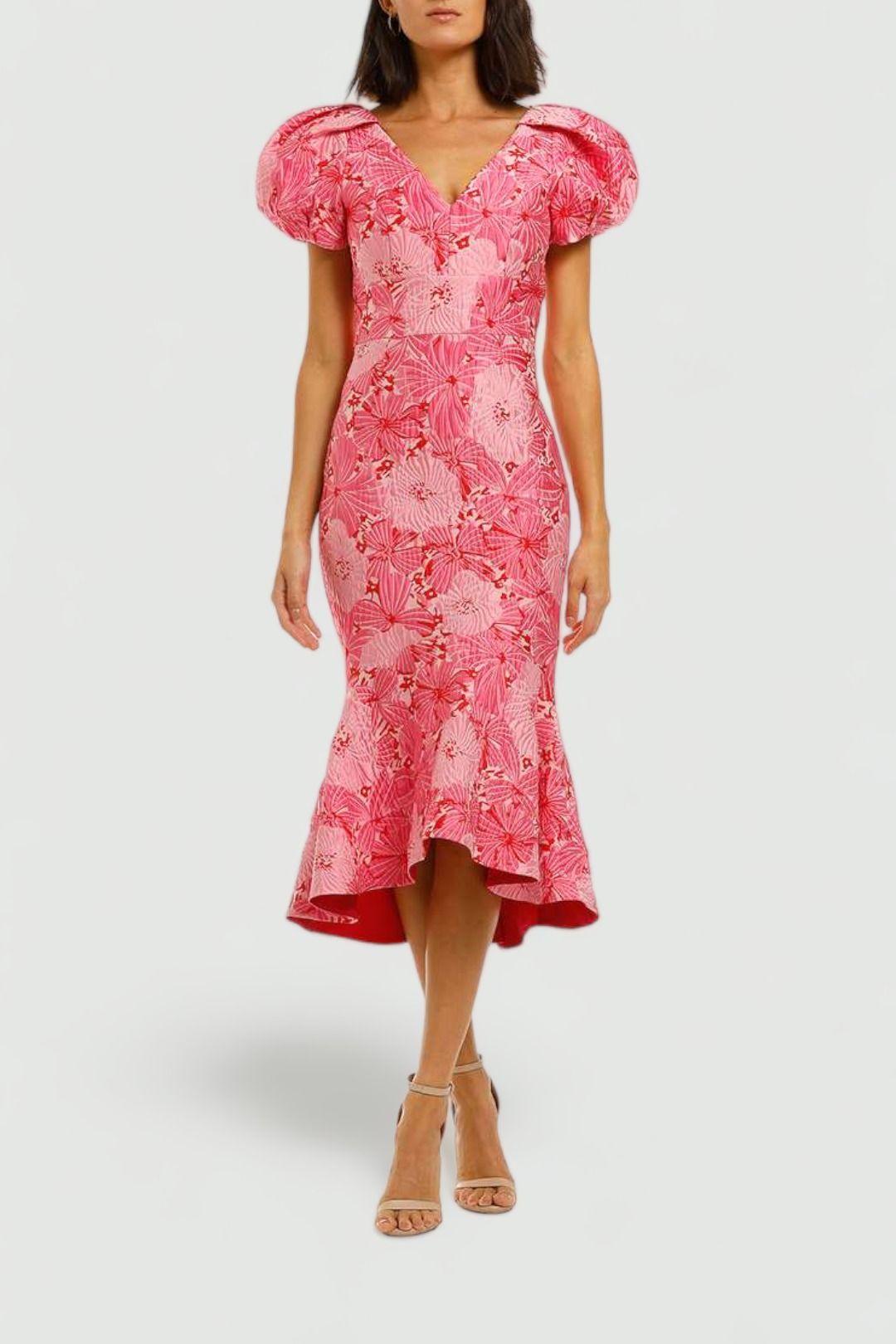 Love-Honor-Argento-Midi-Pink-Floral-Front