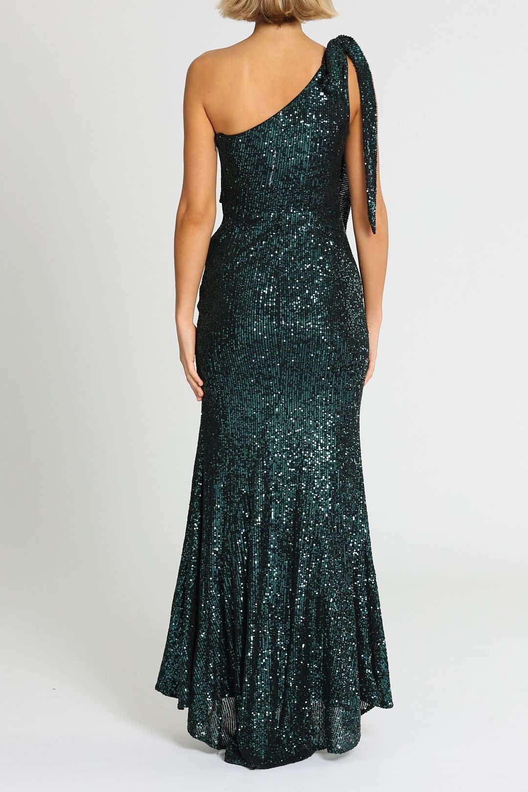 Scala Sequin Gown in Emerald by Love Honor for Hire GlamCorner