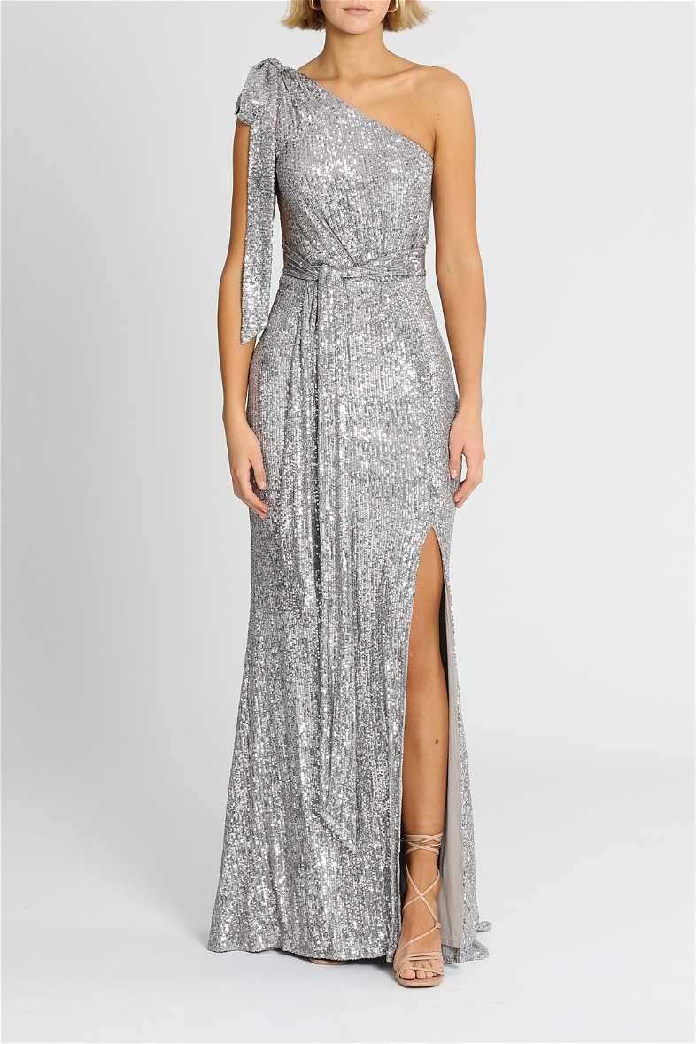 Scala Sequin Gown in Pewter by Love Honor for Hire GlamCorner