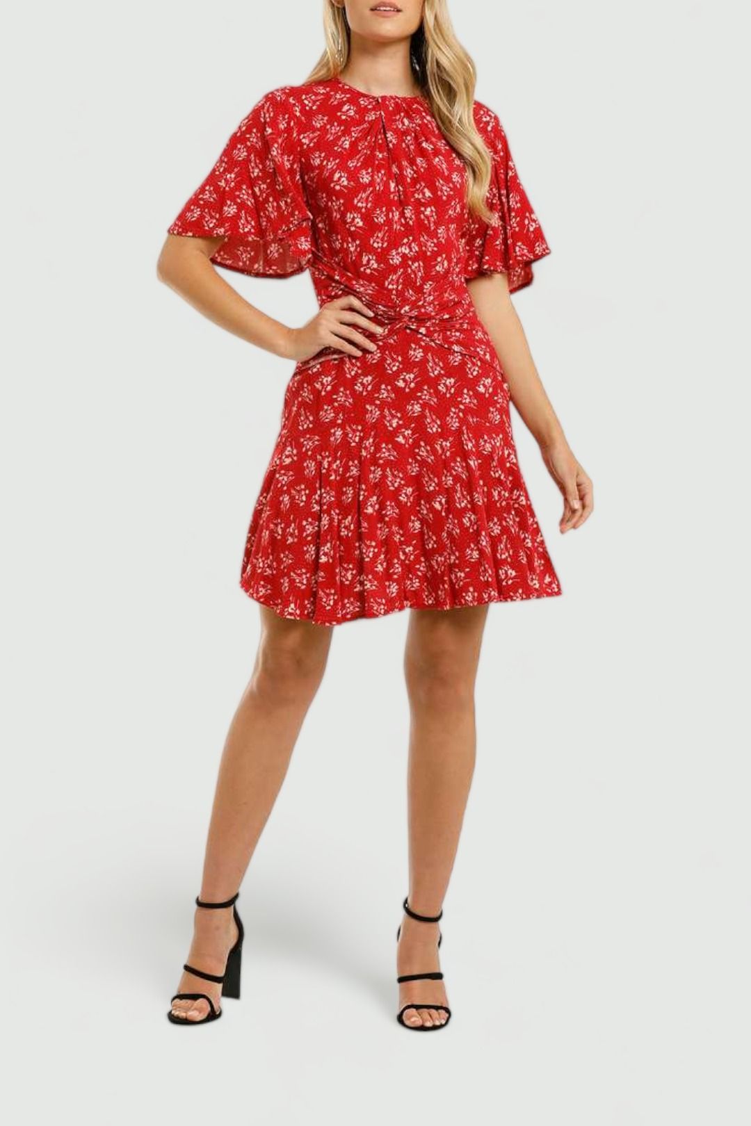 Lover-Mimosa-Mini-Dress-Red-Front