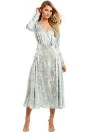 Lover-Yesterday's-Papers-Midi-Dress-Grey-Blue-Front