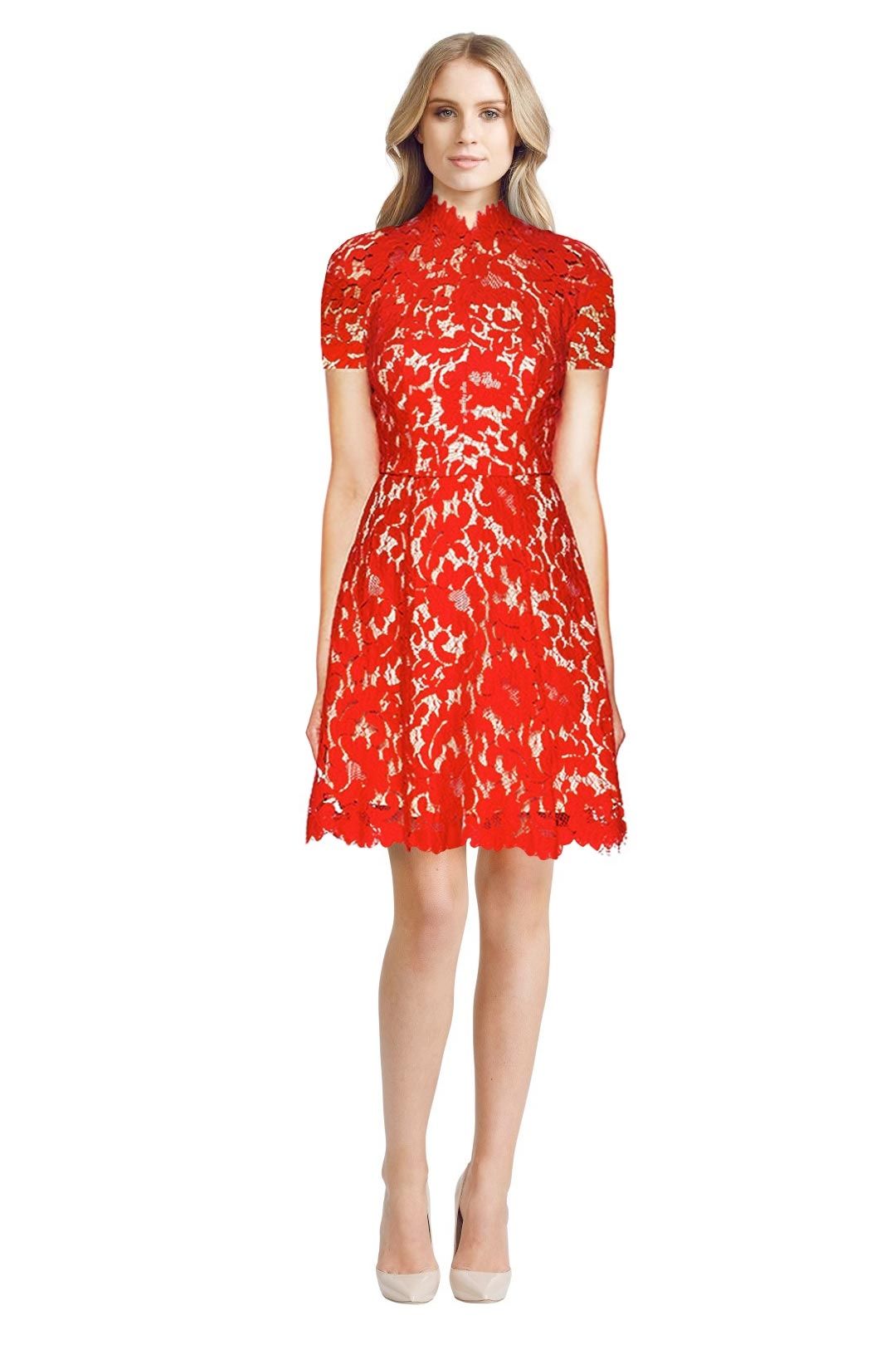 Red Warrior Lace Mini Dress by Lover for Hire GlamCorner