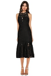 Lover - Harmony Cut Out Midi Dress - Black - Front