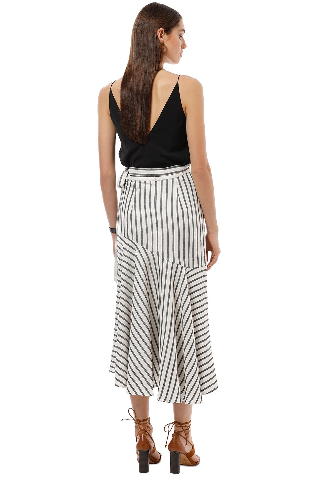 Lover the Label - Marinere Midi Skirt - Stripe - Back