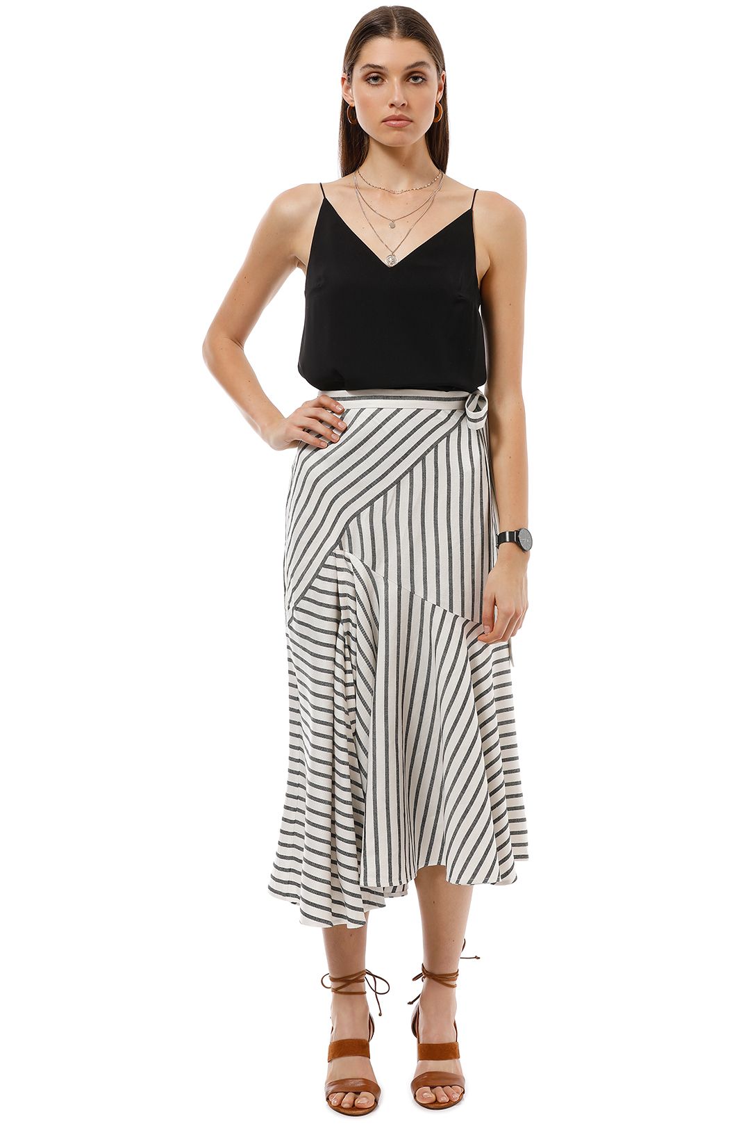 Lover the Label - Marinere Midi Skirt - Stripe - Front