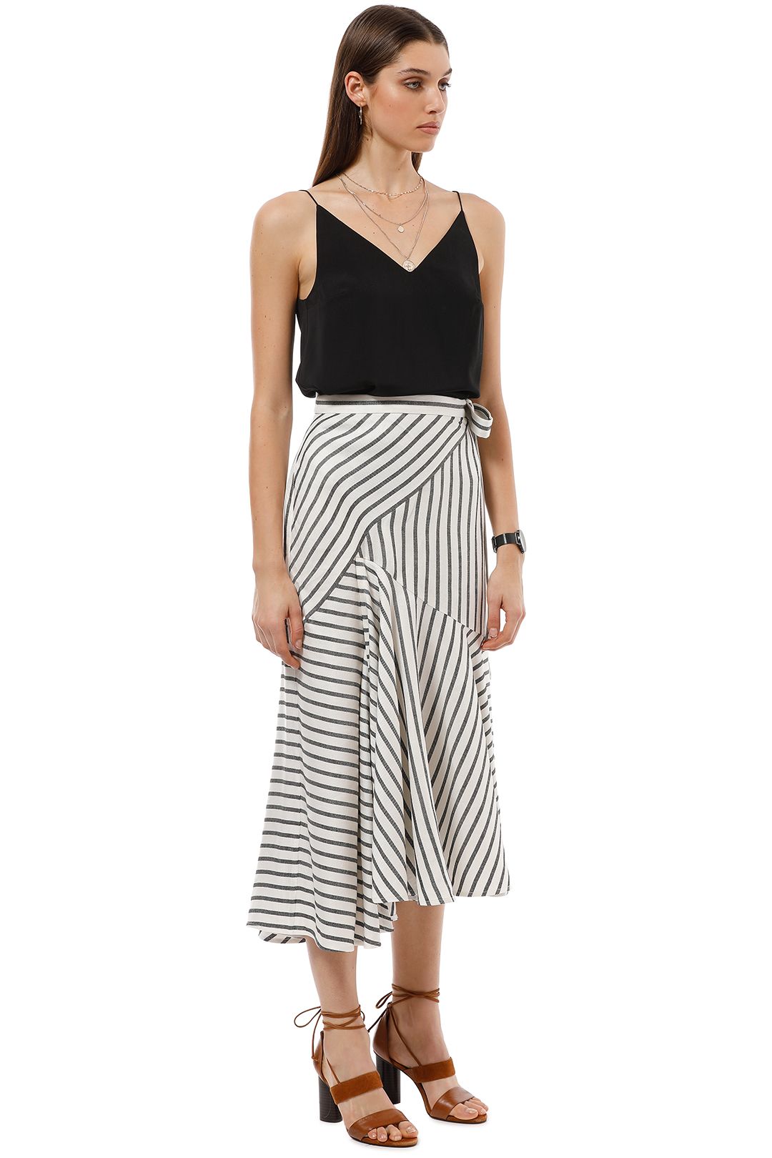 Lover the Label - Marinere Midi Skirt - Stripe - Side