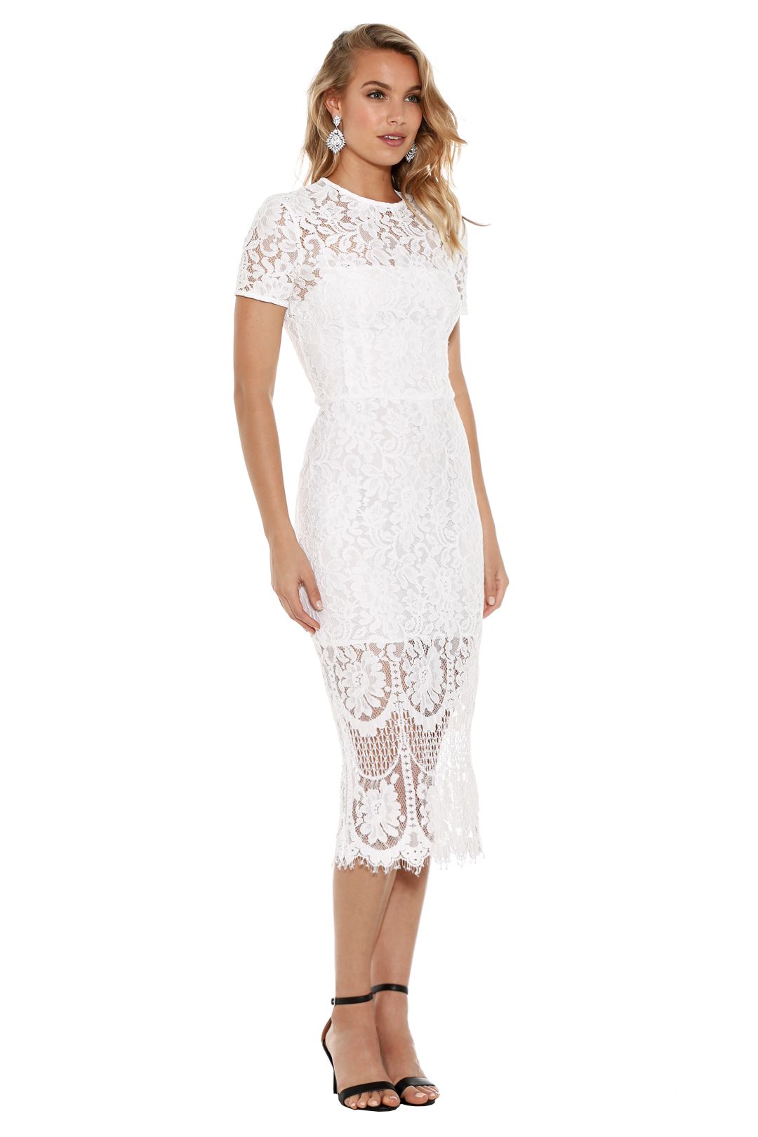Snow Lace Sheath Dress by Lover for Hire GlamCorner