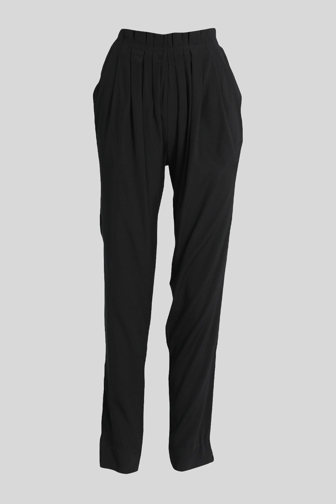 Scanlan Theodore Low Rise Silk Trousers in Black
