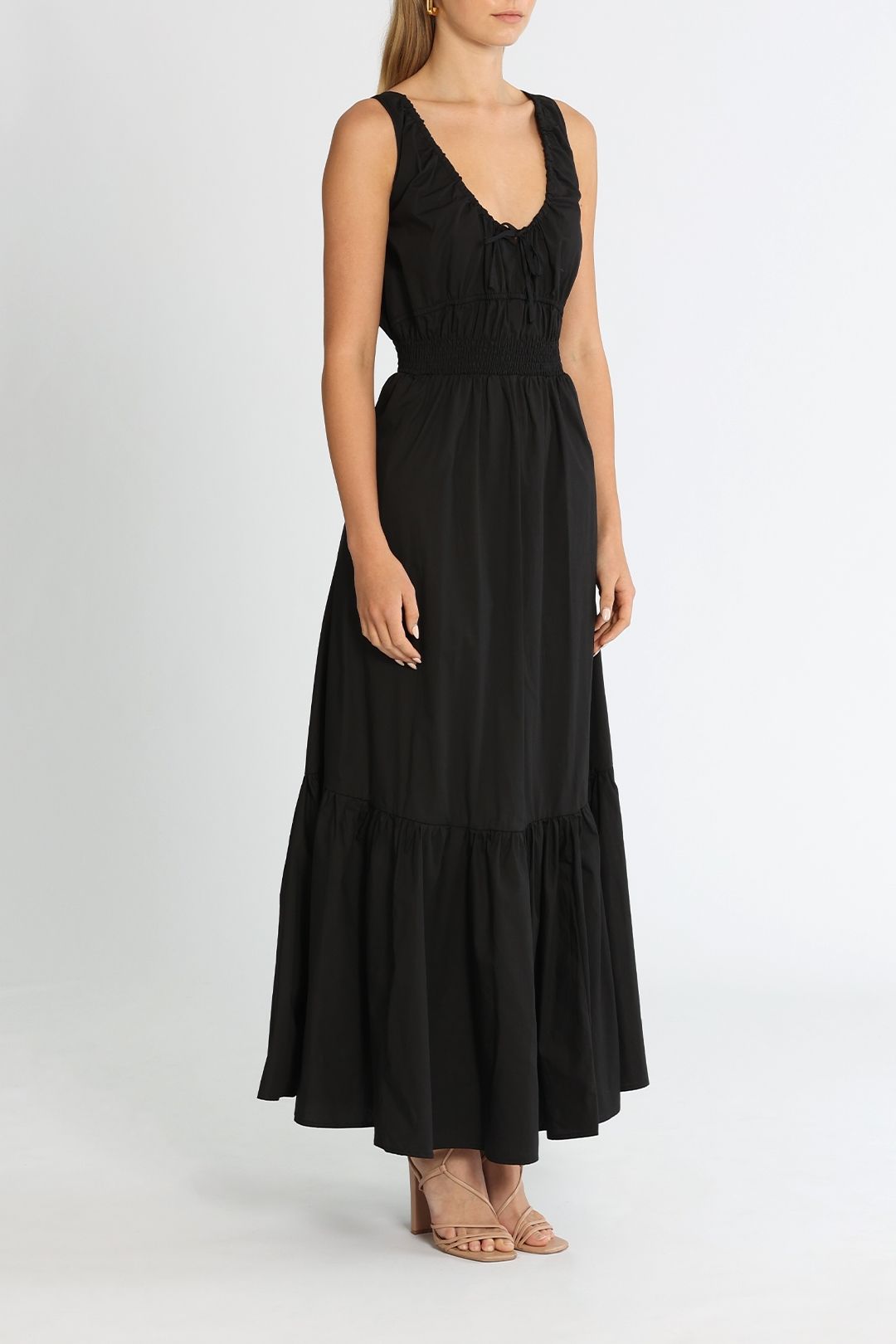 chinese dress ladies Coralie Halterneck Maxi Dress in Black main image 1