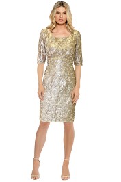 LUOM.O - Irene Dress - Gold Lace - Front