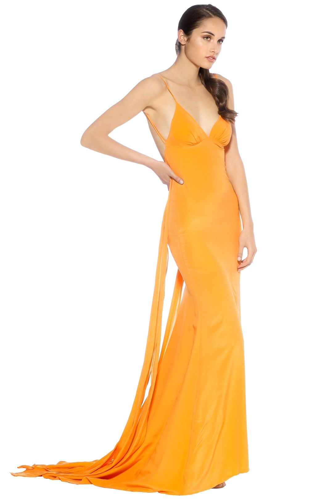 LUOM.O - Manhattan Dress - Tangerine - Side