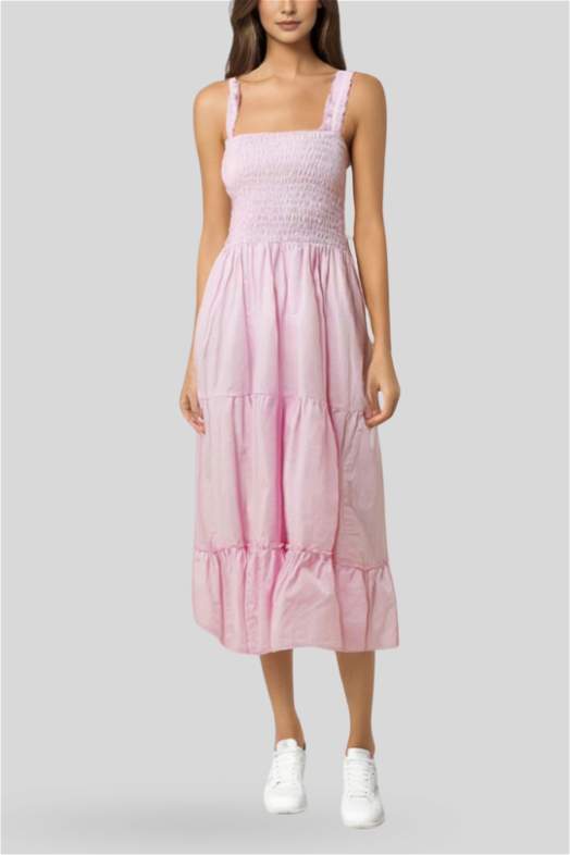 midi pastel color dress for party Pastel midi dress for guests