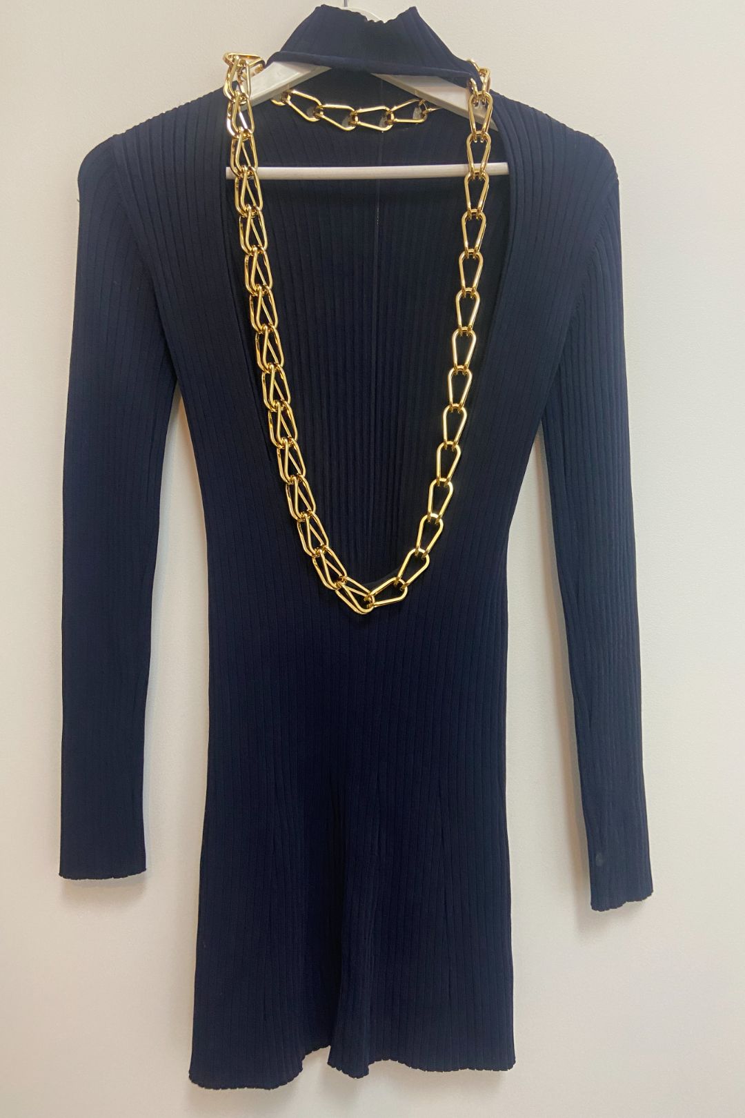 Buy Lustrate Chain Mini Dress in Black | Dion Lee | GlamCorner