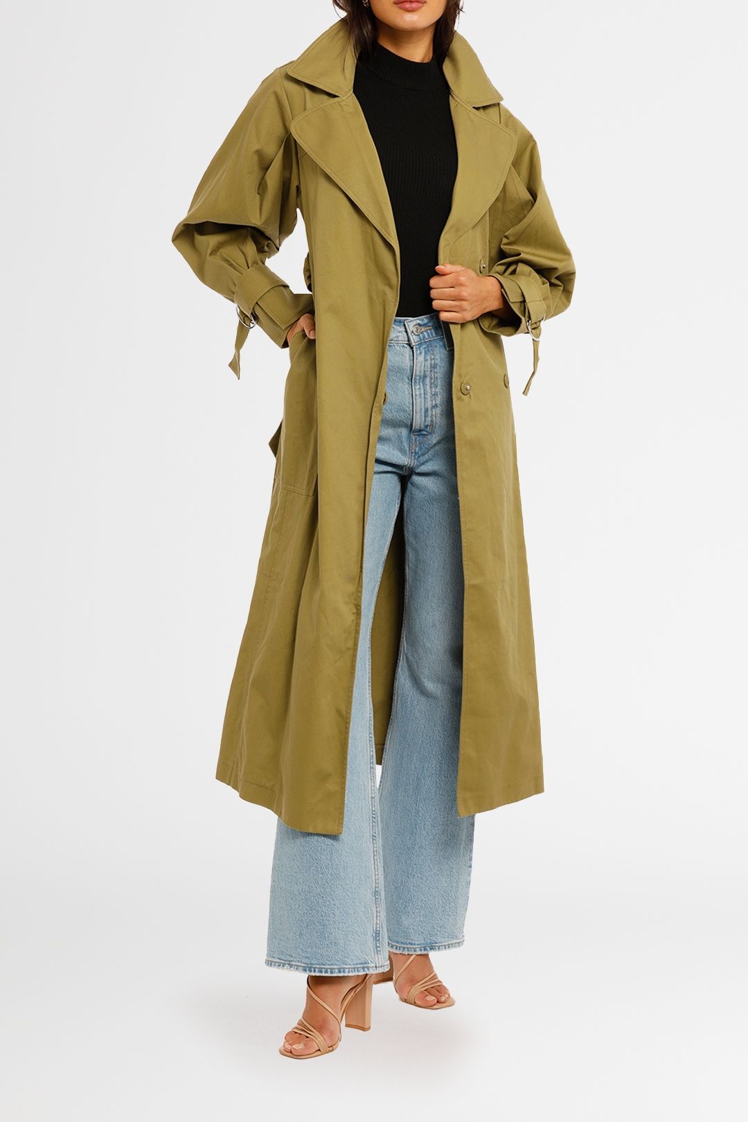 Magali Pascal Stevie Trench Olive belted