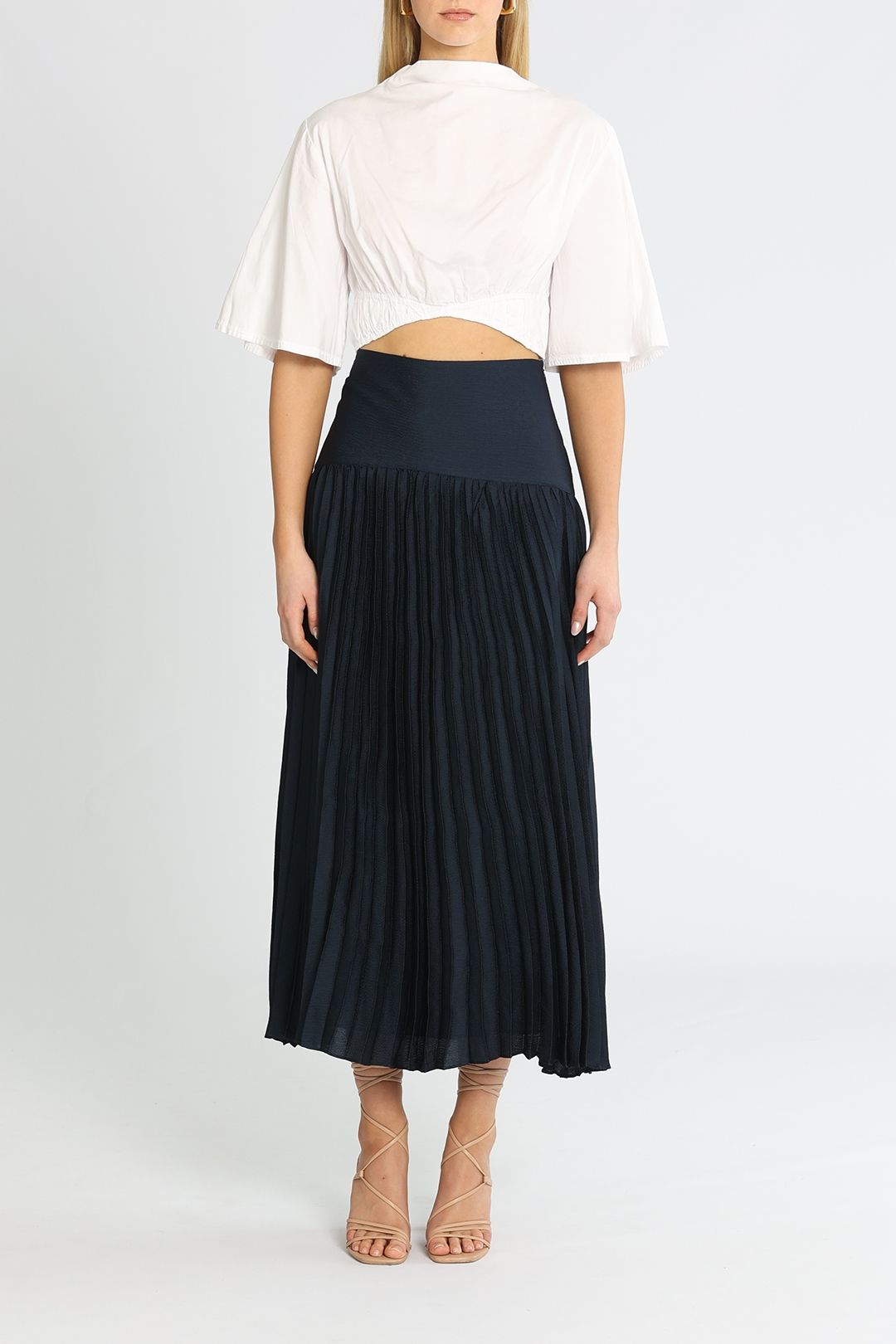 Maison Scotch Longer Length Skirt Navy
