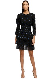 Maje-Rocko Dress-Blue-Black-Front