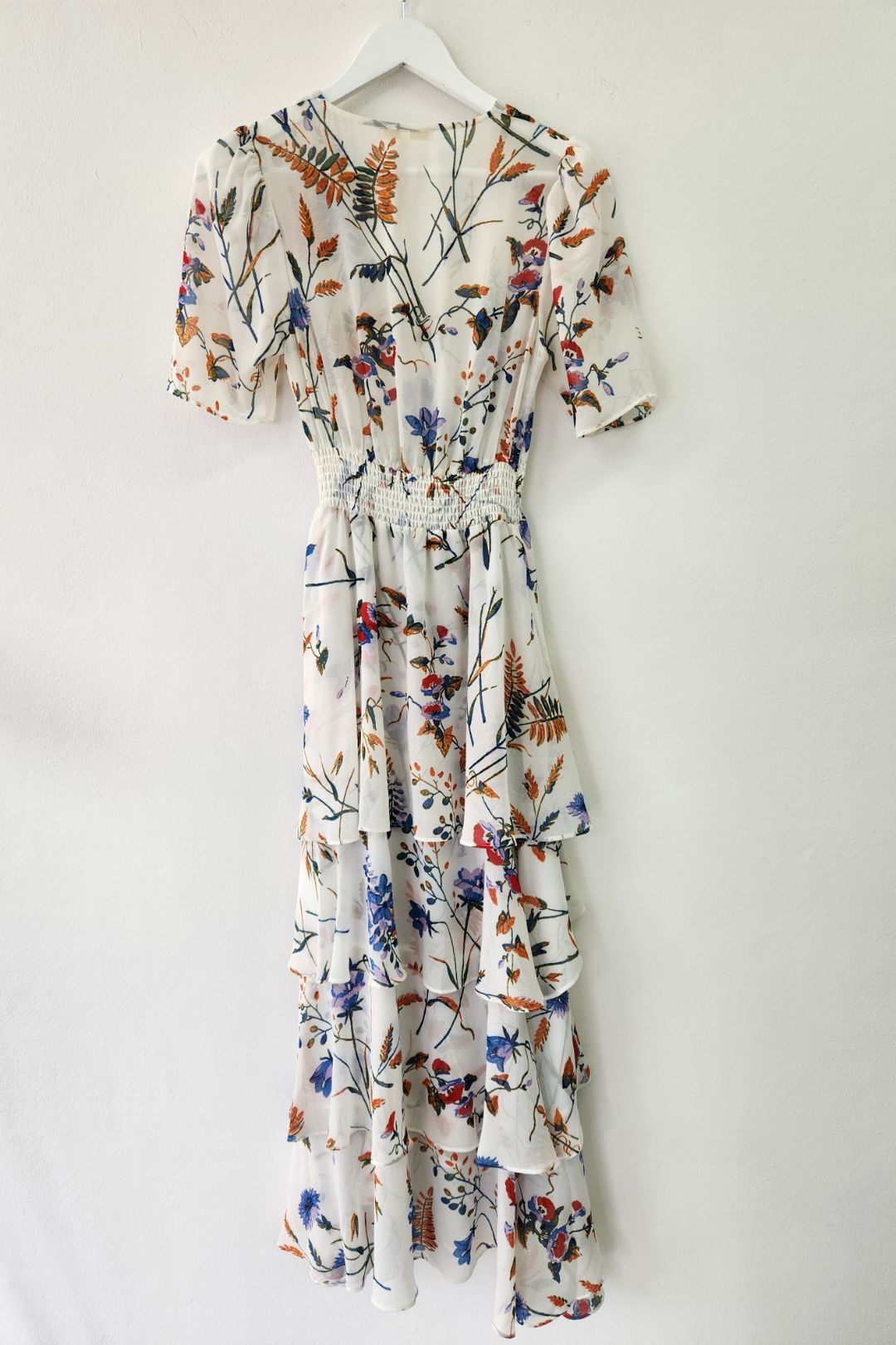 Maje - Floral Print Ruffled Crepe Maxi Dress