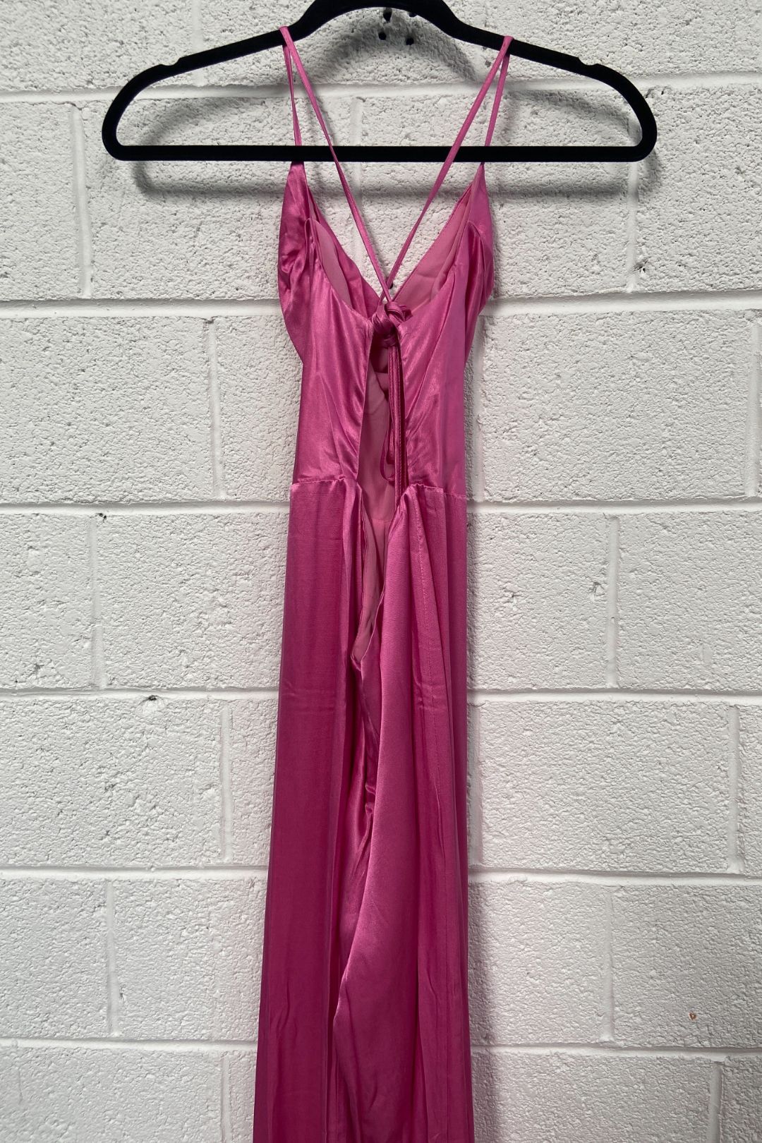 Meshki Mandie Satin Cowl Neck Jumpsuit in Pink