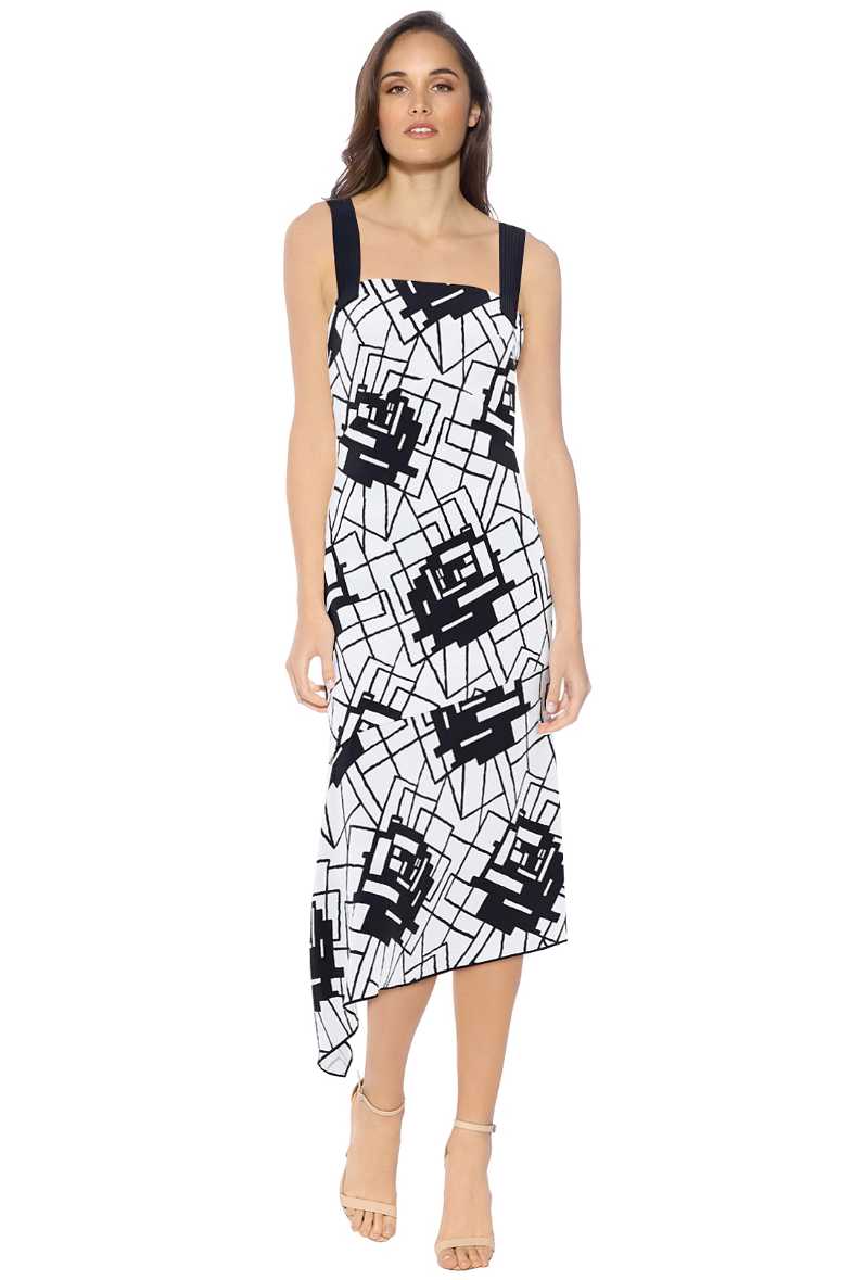 manning cartell black and white dress Piper Maxi Bridesmaid Dress main image 1