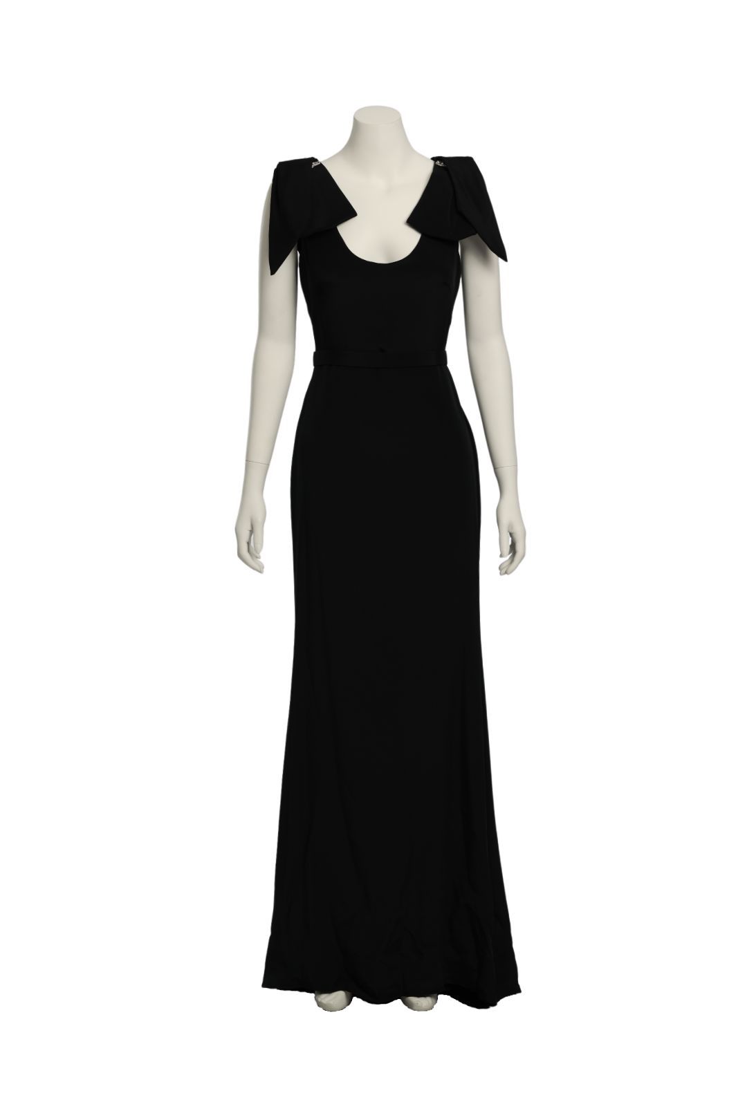 Buy Black Bow Shoulder Gown | Marchesa notte | GlamCorner