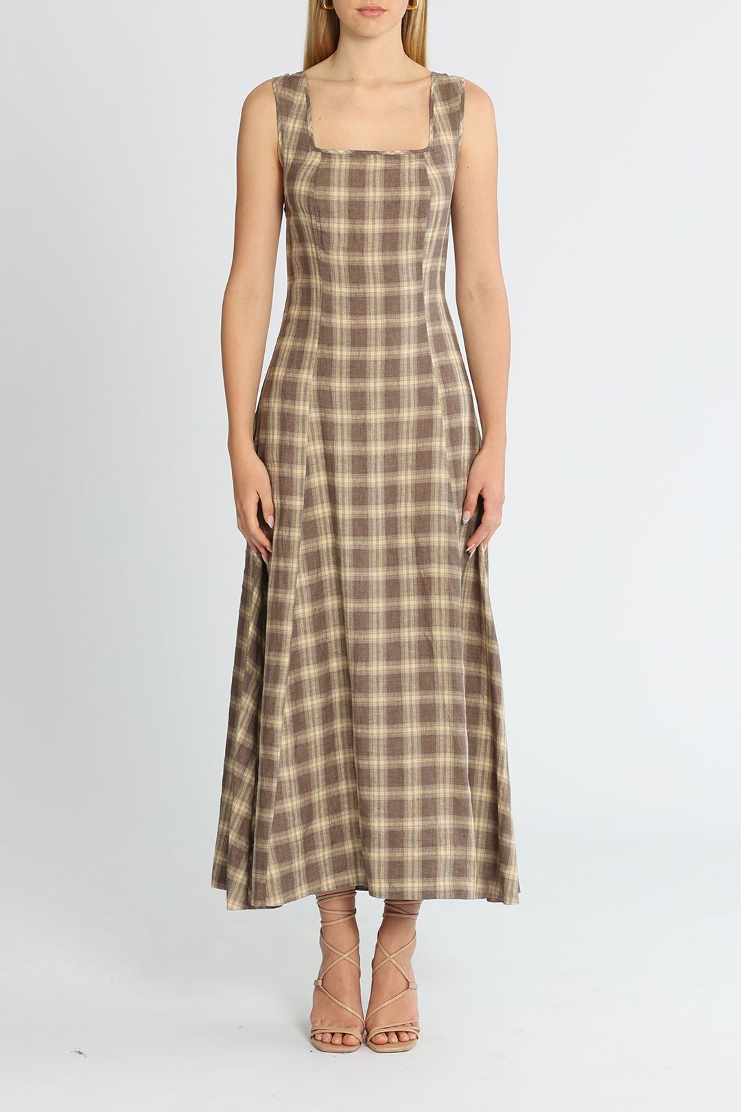 Hire Anouk Maxi Dress - Check | Marle | GlamCorner