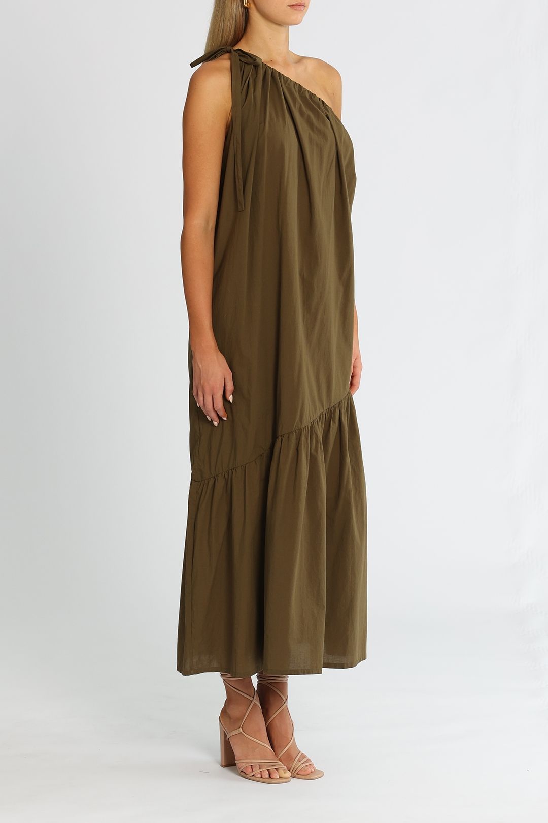 Marle William Off The Shoulder Maxi Dress Clover Relaxed Fit