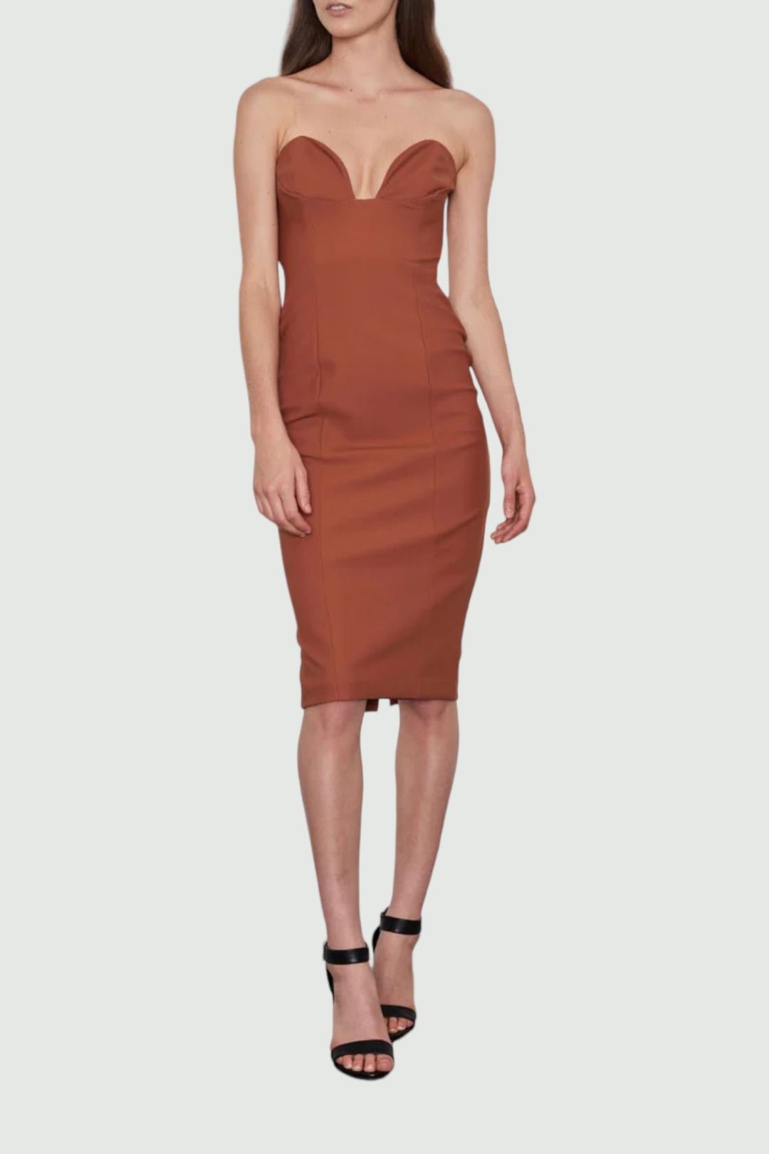 Kookai Marnie Midi Dress in Copper