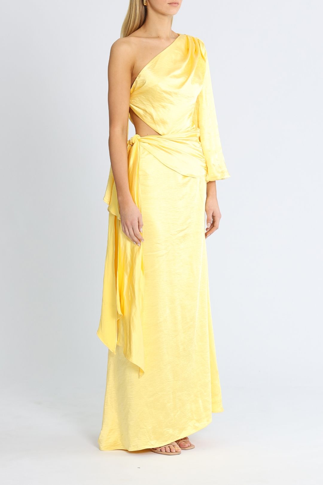 Elliatt Memento Dress Yellow satin