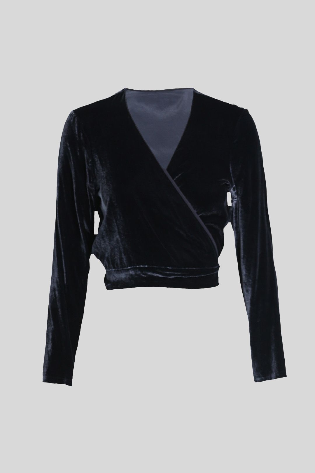Metalicus Navy Velvet Ballet Wrap Jacket
