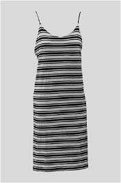 Shoe String Black Striped Dress