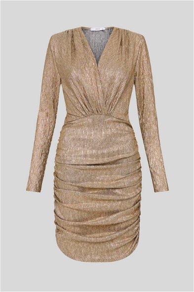 slim fit dress slacks SALMA Fluted Sleeve Longline Fishtail Midi Dress In Yellow