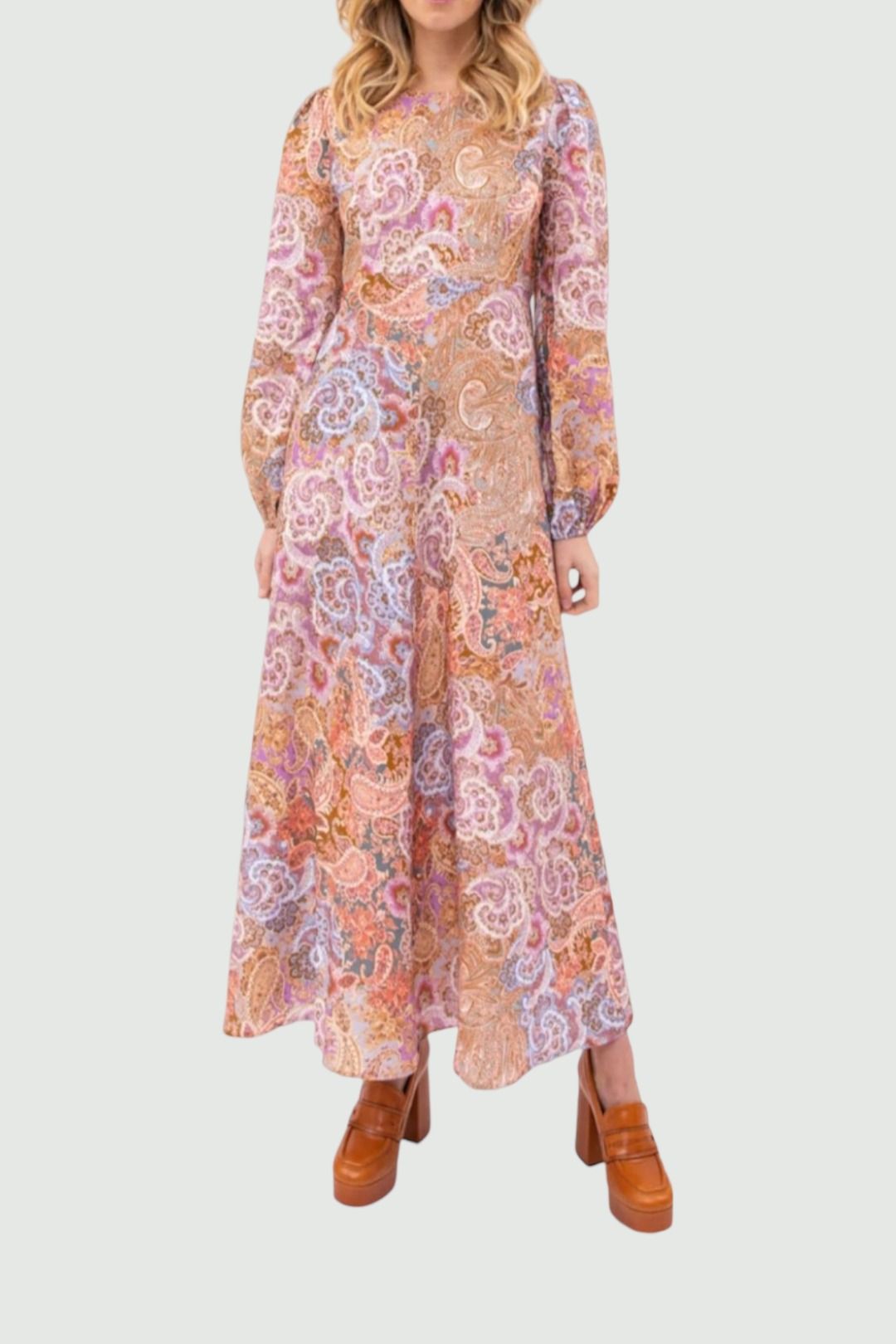 Kachel Paisley Print Mia Maxi Dress