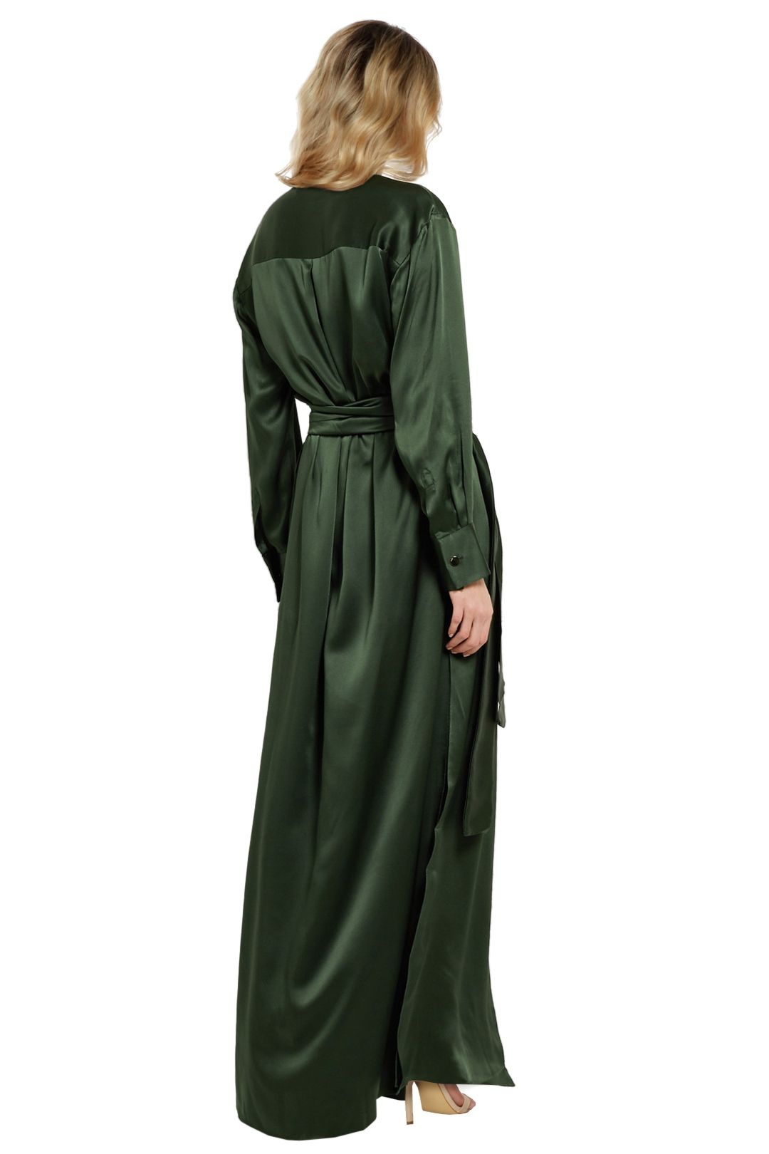 Michael lo sordo silk satin maxi top dress