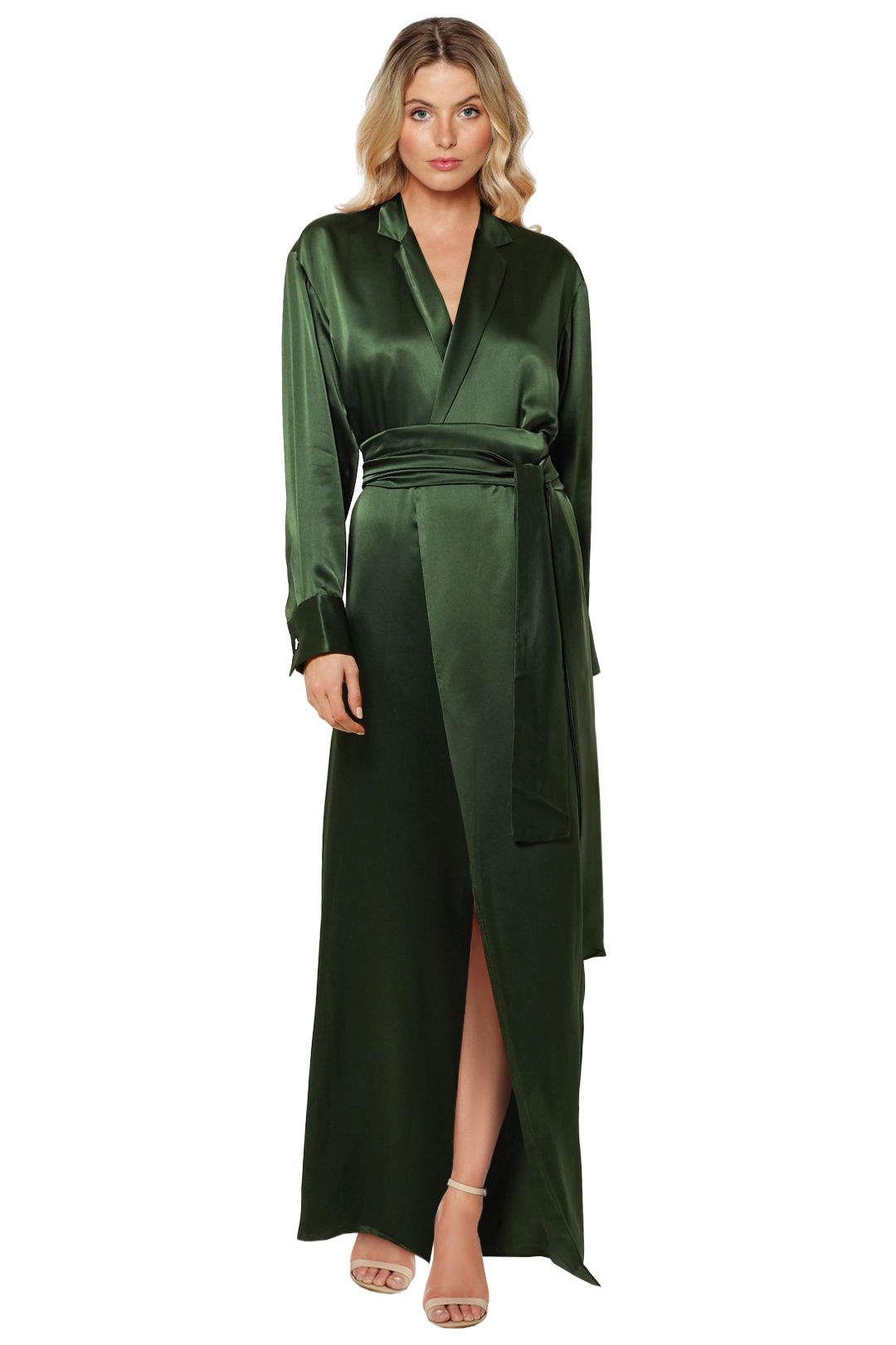 Michael lo sordo silk satin maxi dress deals